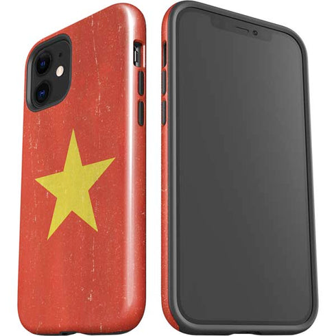 Vietnam Flag Distressed iPhone 12 Mini Impact Case